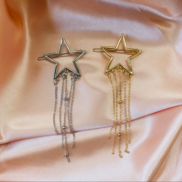 Last one 💕Star Tassels Drop Hair Clip Hair Pins - Picture 2 of 7